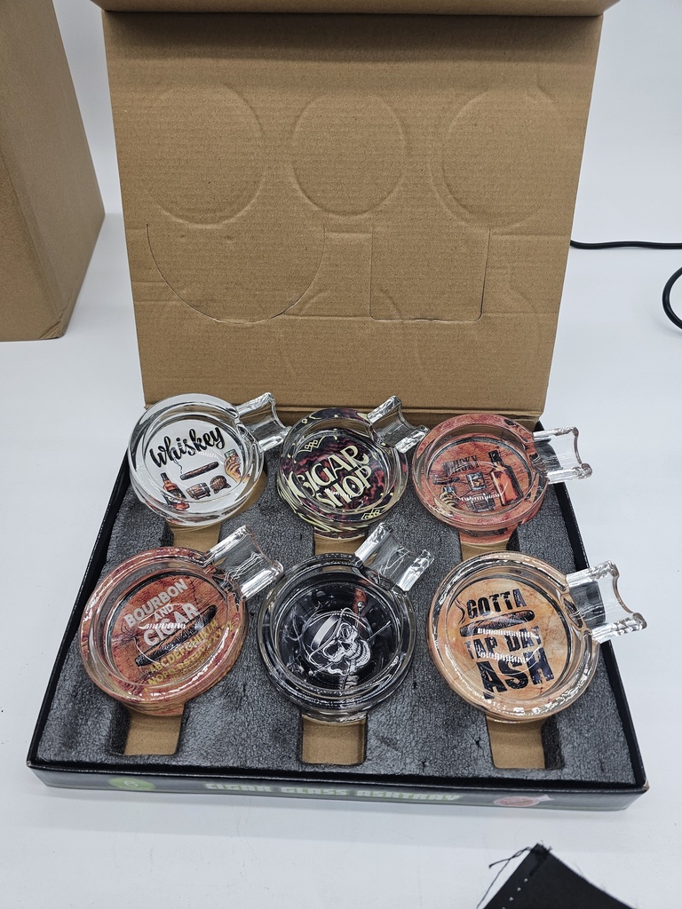 Cigar Glass Ashtray-6ct