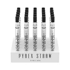 [10819436019565] White Rhino - Pyrex V2 Glass Straw 25ct Display