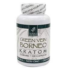 [700598112092] Whole Herbs 120ct Capsule Green Vein Borneo Kratom