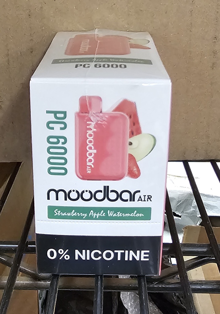 MoodBar: Strawberry Apple Watermelon- 6000 Puffs 5 count Display 0% Nicotine