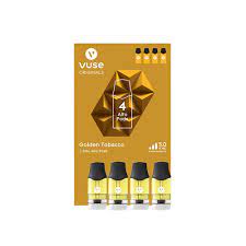 [849205023557] Vuse- 4 Alto Pods- 5 Pack 5% Nicotine- Golden Tobacco
