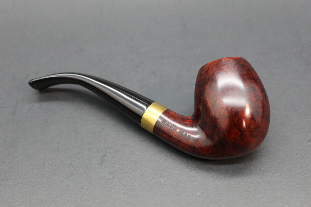 Deezil- Briarwood Egg Pipe w/Gold Ring