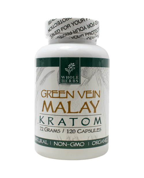 Whole Herbs Kratom - Green Vein Indo 72g (120 Count)