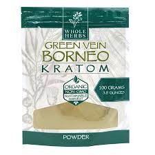 Whole Herbs Green Vein Borneo Kratom 3.5oz Powd 100grams