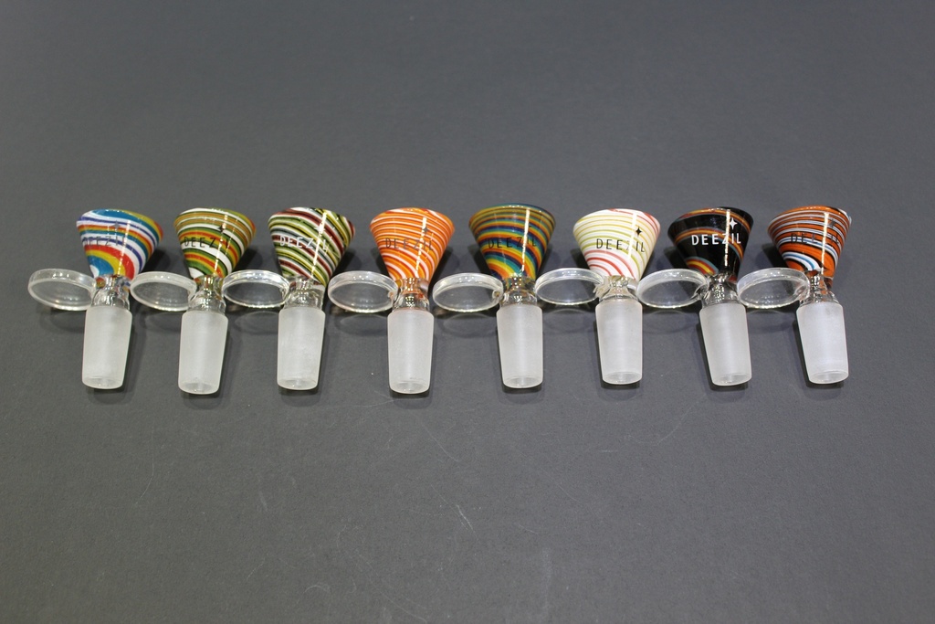 Deezil 14mm Bowl Peices-Mixed Colors- Qty:50