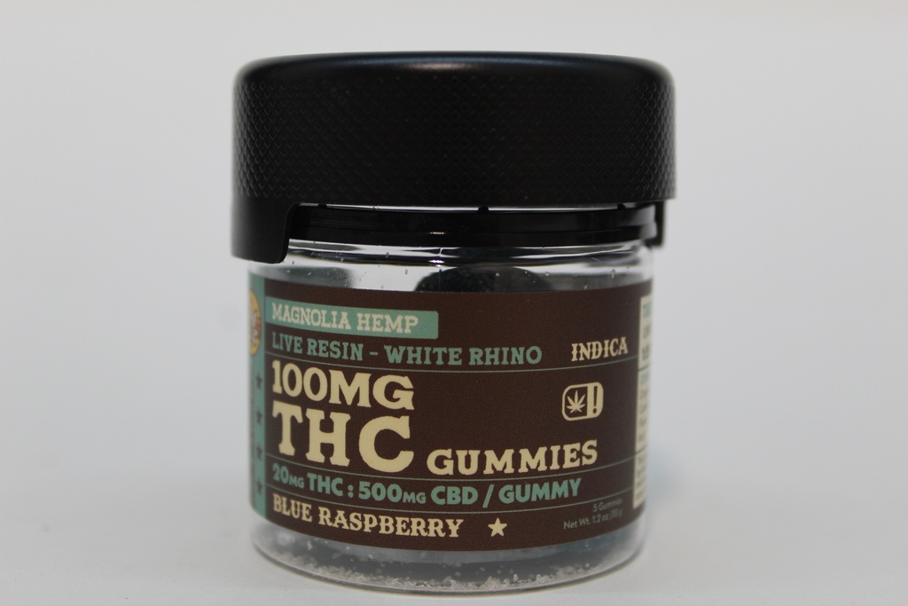 Magnolia Hemp- THC CBD Gummies Blue Raspberry 5ct