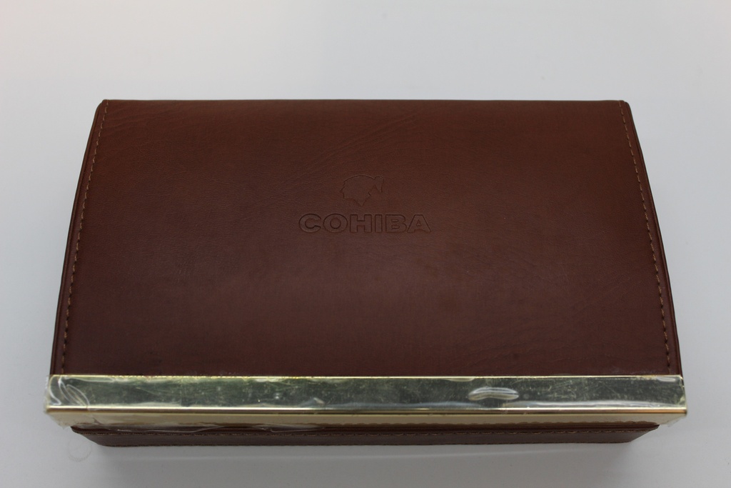 Cohiba Brown Leather Humidor Box - 8x5x2