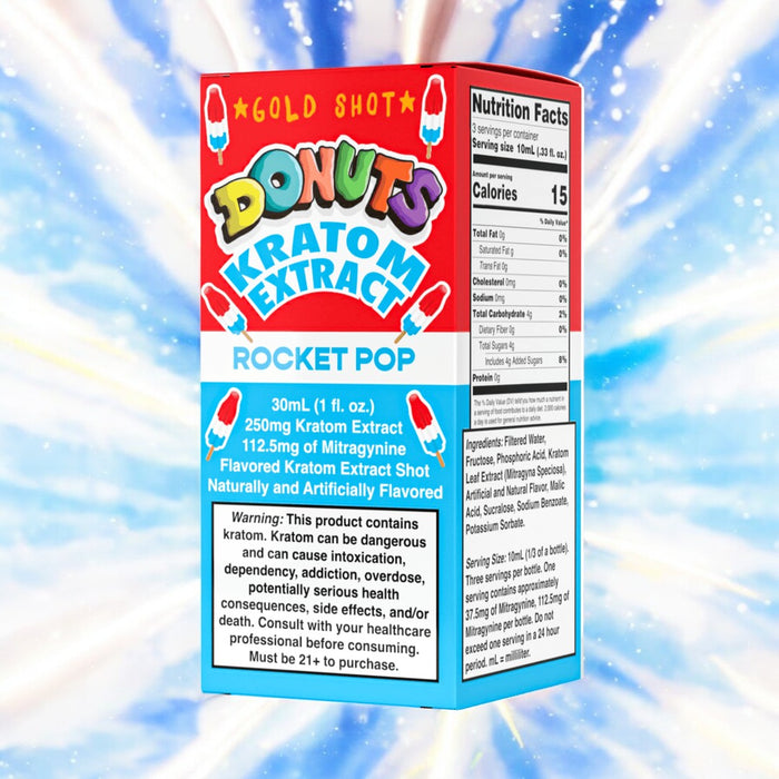 Donuts Kratom- Rocket Pop 250mg- 12ct