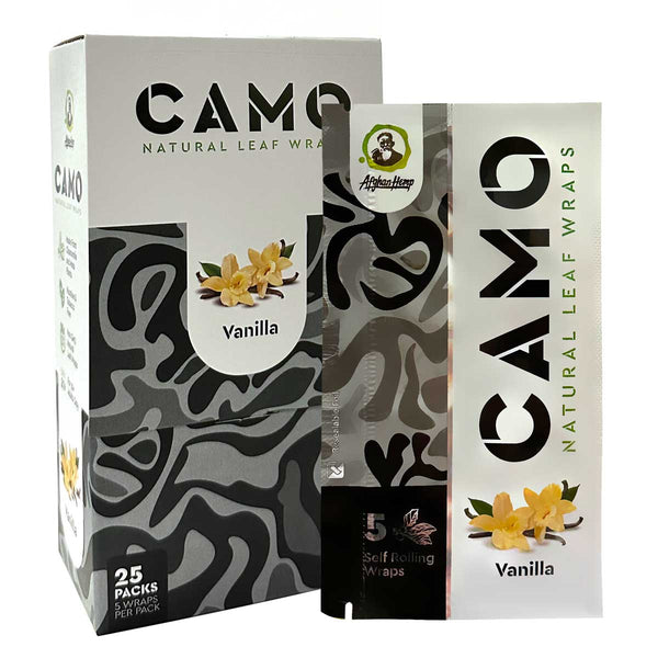Afghan Hemp - Camo Natural Leaf Wraps - 25 Pack