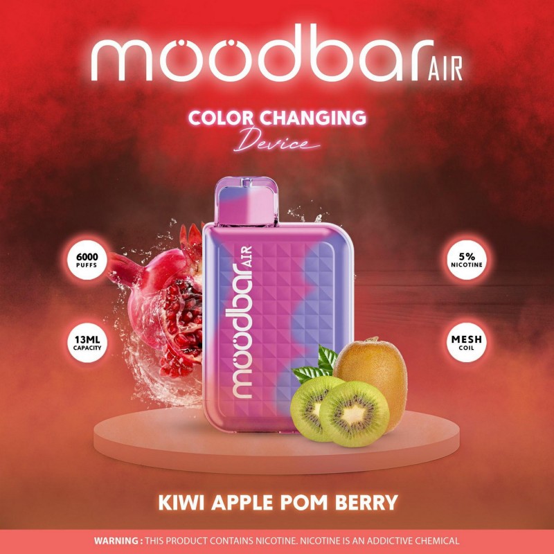 MoodBar Air 6,000 Puffs 5 count Display