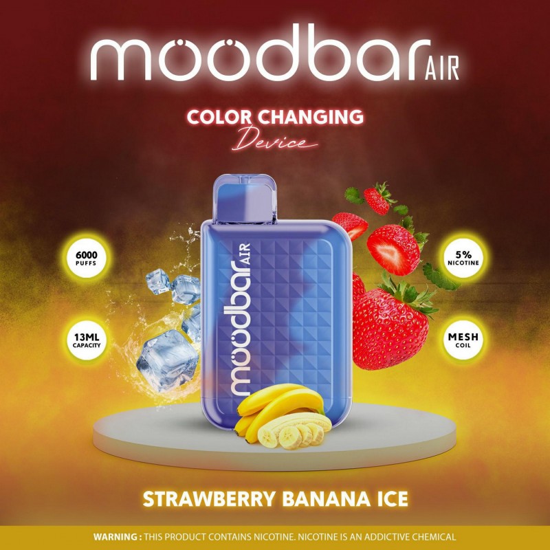MoodBar Air 6,000 Puffs 5 count Display