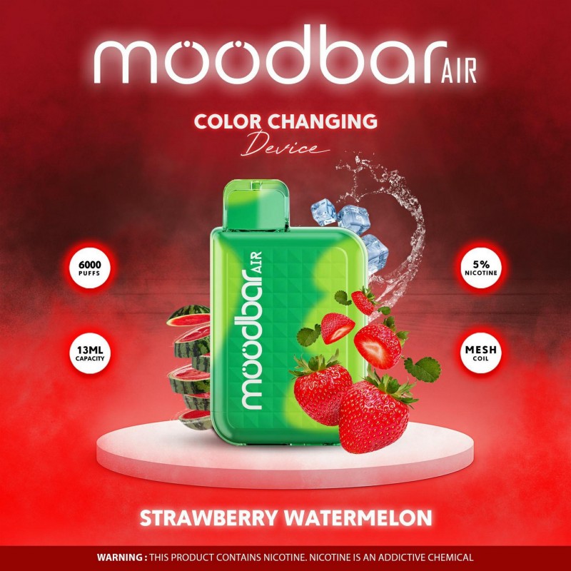 MoodBar Air 6,000 Puffs 5 count Display