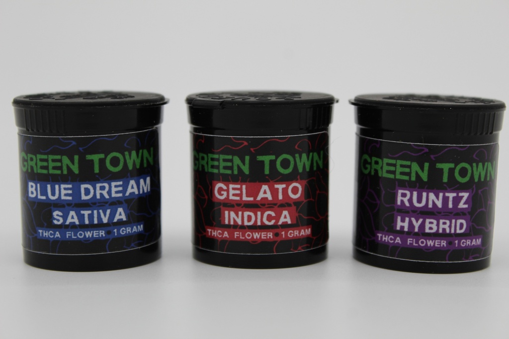 Green Town THC-A 1Gram Flower - 30ct