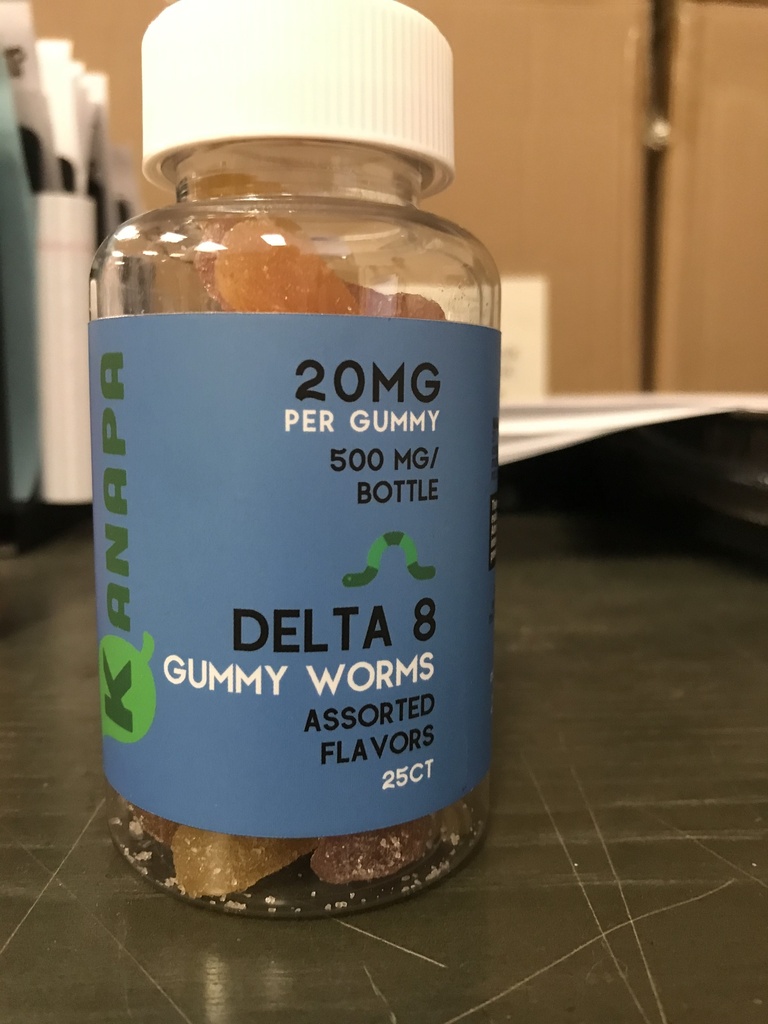 Kanapa Delta 8 Gummy Worms 25ct 20mg