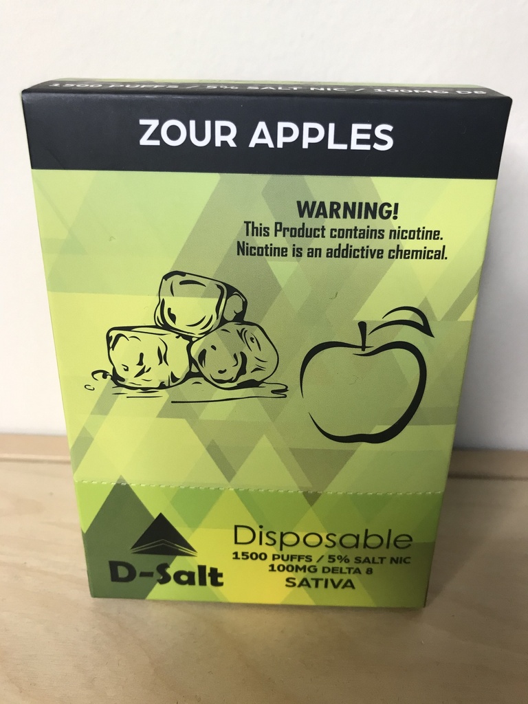 D-Salt Zour Apples Flavor Disposable Vape - 1500 Puffs