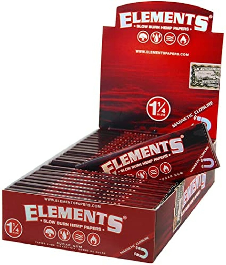 Elements Hemp Papers 1 1/4 size box of 25