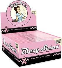 Blazy Susan- Pink Rolling Paper- King Size Slim - 50pack