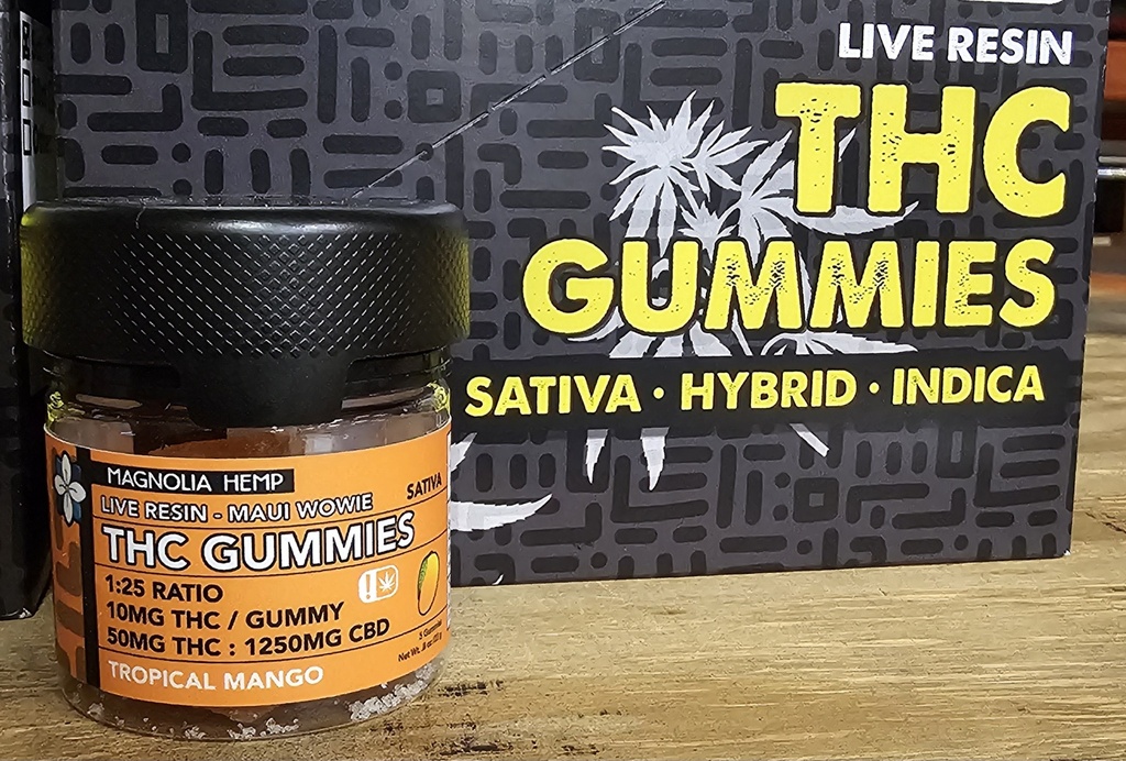 Magnolia Hemp- THC CBD Gummies Tropical Mango 5ct