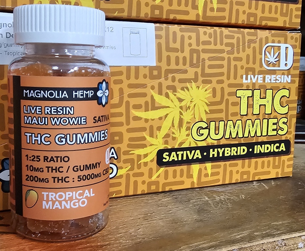 Magnolia Hemp- THC CBD Gummies Tropical Mango 20ct