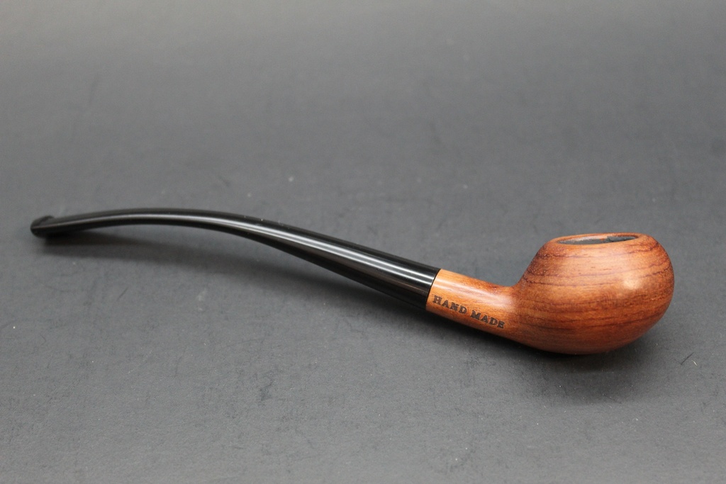 Deezil Rosewood Rounded Churchwarden Pipe | Carytown Tobacco Inc.