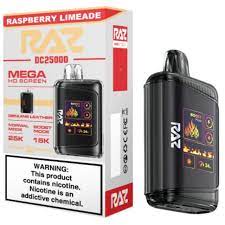 Raz-Raspberry Limeade 25000 Puffs- 5 Count Display