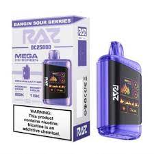 Raz- Bangin Sour Berries 25000 Puffs- 5 Count Display