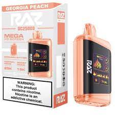 Raz- Georgia Peach 25000 Puffs- 5 Count Display