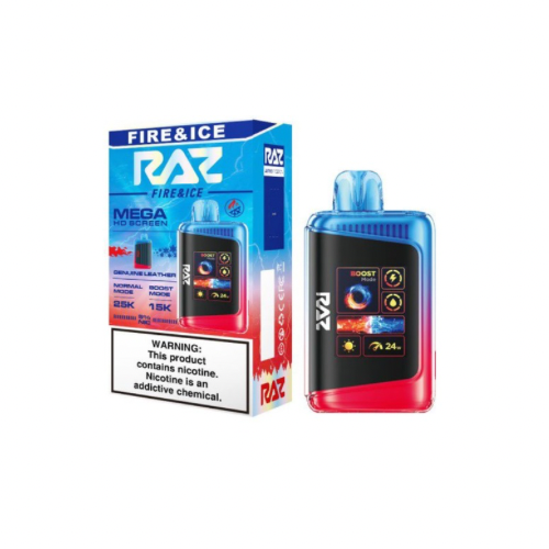 Raz- Fire & Ice 25000 Puffs- 5 Count Display | Carytown Tobacco Inc.