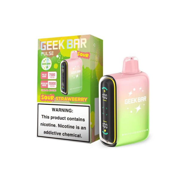 Geek Bar - Sour Strawberry 15000 Puffs-5ct