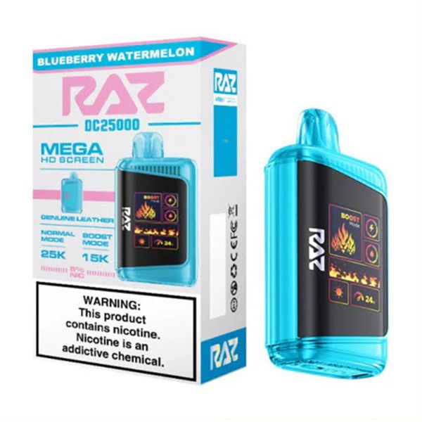 Raz- Blueberry Watermelon 25000 Puffs- 5 Count Display
