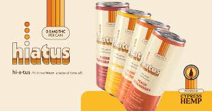 Hiatus Seltzer + fruit juice 2mg thc +20mg CBD