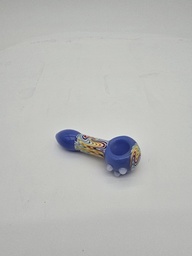 Generic Glass - Glass Spoon- Blue and Yellow