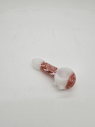 Generic Glass - Glass Spoon- Red and White