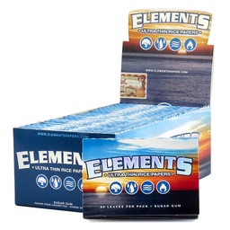 [716165177807] Elements Ultra Thin Rice Papers 1.5 box of 25