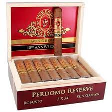 [817866020741] Perdomo Reserve 10th Anniversary Sungrown Robusto 5x54 Box of 25