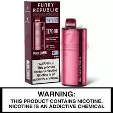 Funky Republic- Pink Bomb 7000 Puffs- 5 Pack