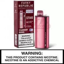 Funky Republic- Strawberry Banana 7000 Puffs- 5 Pack