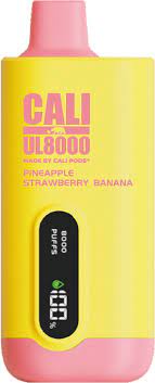 Cali- Pineapple Strawberry Banana 8000 Puffs- 6 Pack