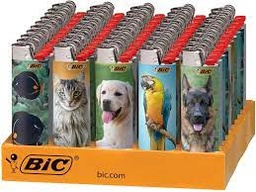 [070330653993] BIC Lighter - Animal Lover 50ct