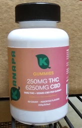[691835247731] Kanapa- 50 Count 250mg THC- Assorted Flavors